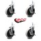 Service Caster 5 Inch Thermoplastic Wheel 10mm Threaded Stem Caster Set with Brakes SCC, 4PK SCC-TS05S510-TPRS-SLB-M1015-4 - alternate 1